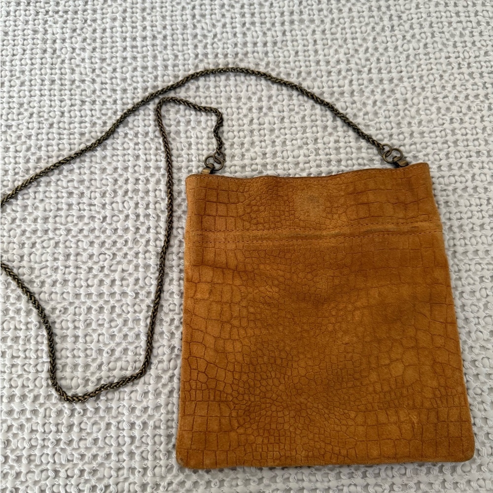 Free People Textured Brown Crossbody Bag